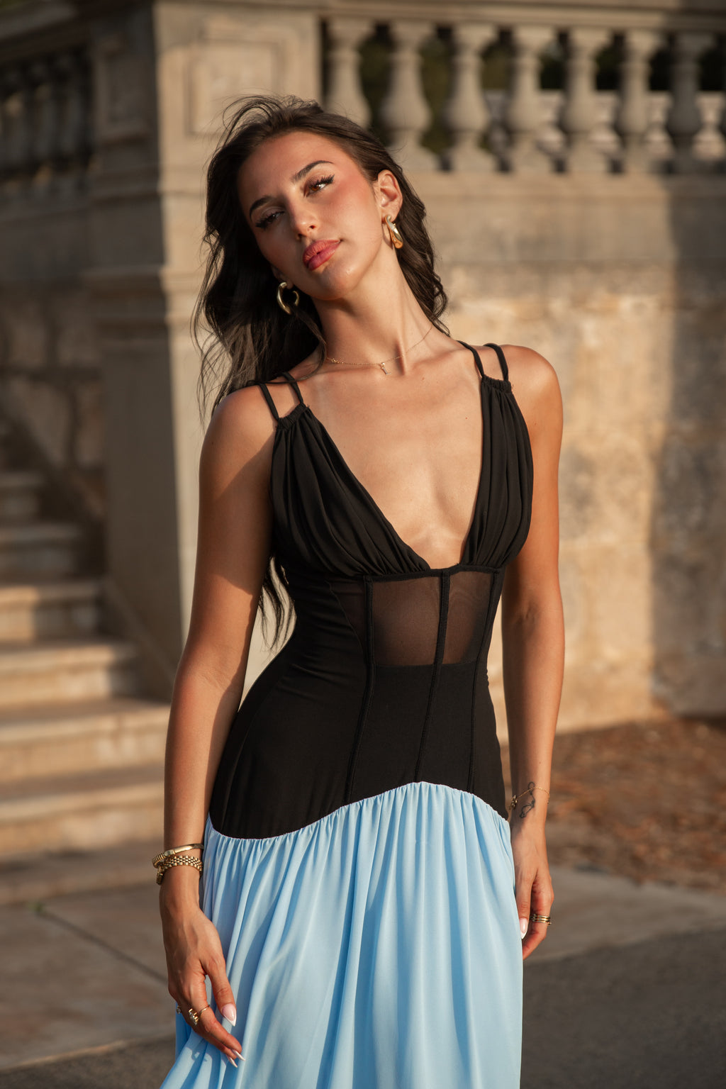 Celeste Corset Dress Perriwinkle